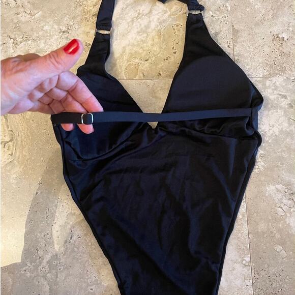 NWT Envya Swimwear One Peace Black Swimsuit Size Large - Picture 7 of 9